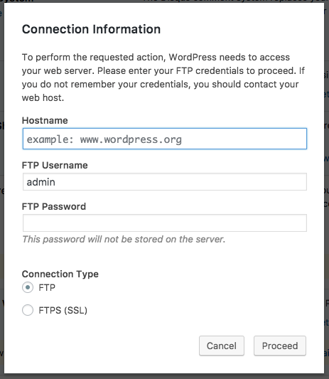 How to Fix FTP Credential Error on WordPress ?