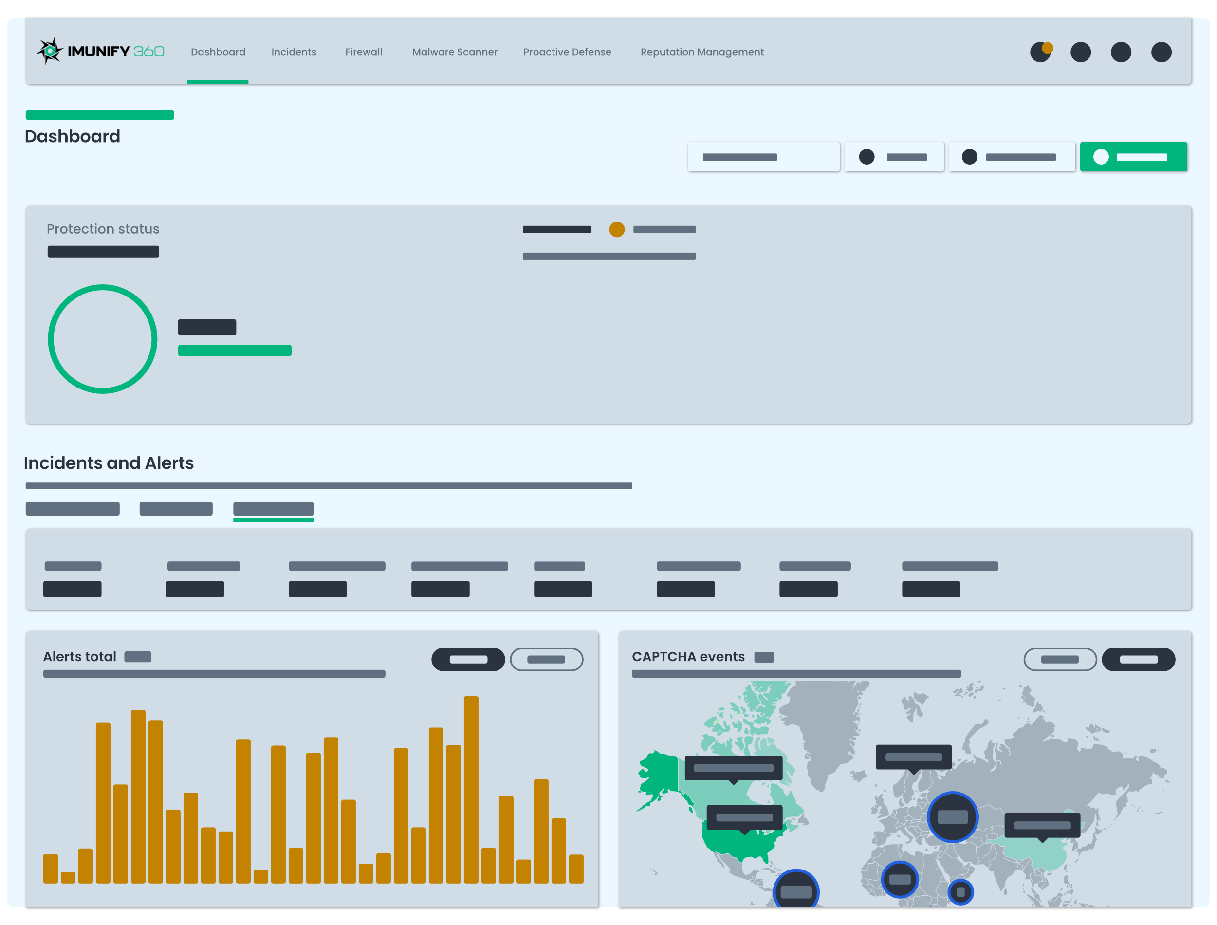 Imunify360 Security Dashboard
