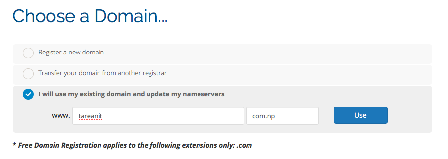 .com.np domain name