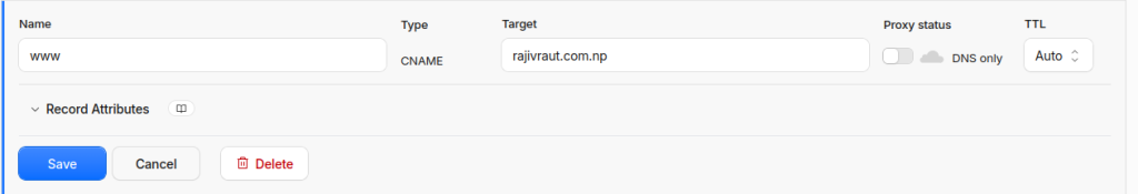 Successfully Install WordPress on Ubuntu 26.04 with Nginx 26 CNAME Record