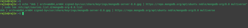 Seamlessly Deploy a MERN Application on Ubuntu with Nginx, PM2, MongoDB, and SSL 12 Adding the MongoDB repository to the local repo list