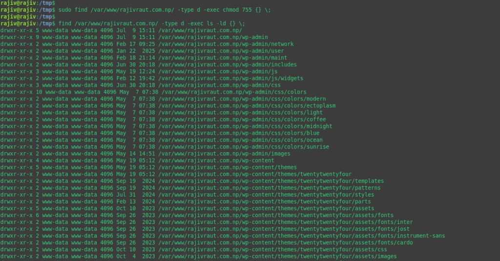 Effortlessly deploy a Production-Ready WordPress on Ubuntu 26.04 using LAMP Stack 23 Changing the directory permissions