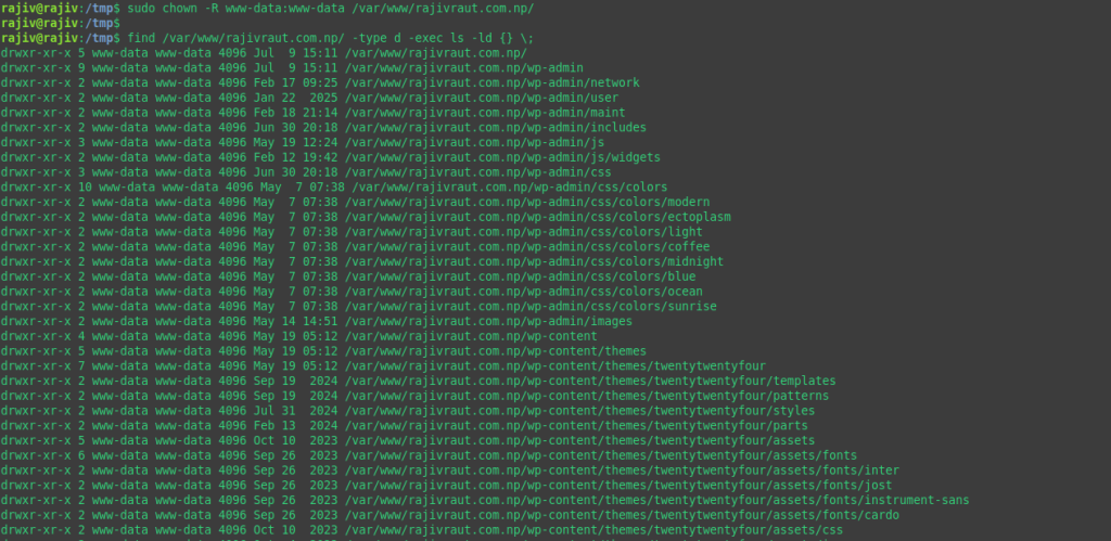 Effortlessly deploy a Production-Ready WordPress on Ubuntu 26.04 using LAMP Stack 22 Changing the directory's owner and group