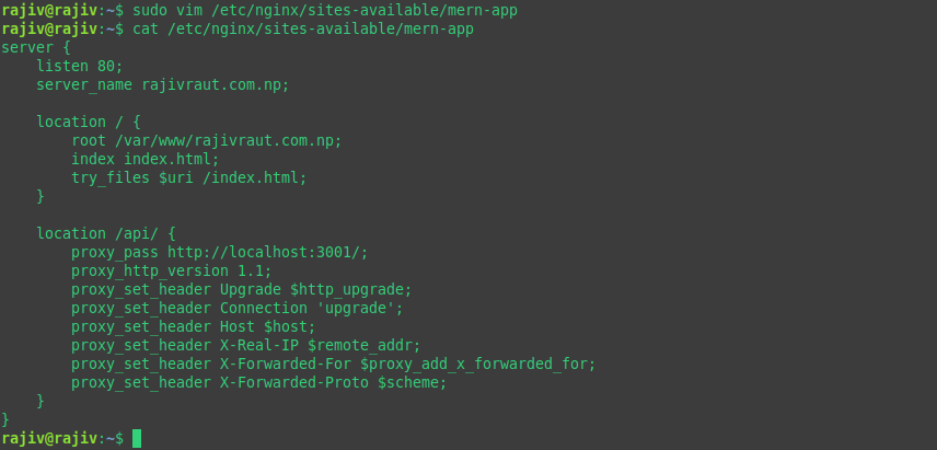 Seamlessly Deploy a MERN Application on Ubuntu with Nginx, PM2, MongoDB, and SSL 38 Configuring the nginx