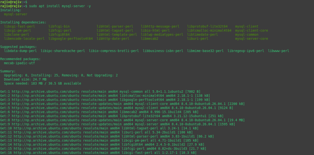 Effortlessly deploy a Production-Ready WordPress on Ubuntu 26.04 using LAMP Stack 10 Installing the mysql-server package