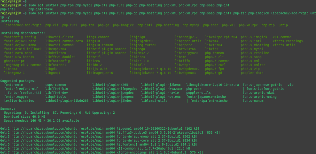 Effortlessly deploy a Production-Ready WordPress on Ubuntu 26.04 using LAMP Stack 14 Installing the php and its extensions required by the wordpress
