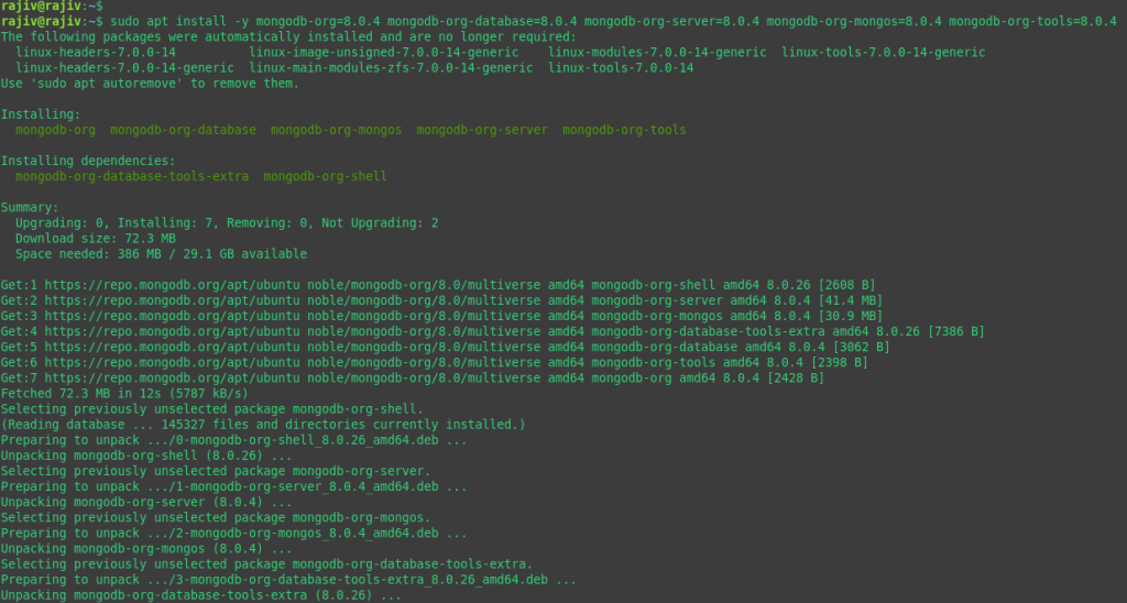 Seamlessly Deploy a MERN Application on Ubuntu with Nginx, PM2, MongoDB, and SSL 13 Installing MongoDB to the system