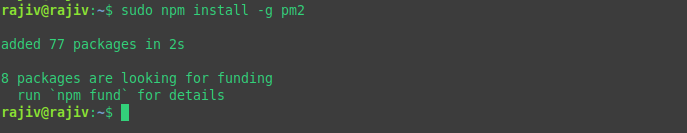 Seamlessly Deploy a MERN Application on Ubuntu with Nginx, PM2, MongoDB, and SSL 24 Installing PM2 package