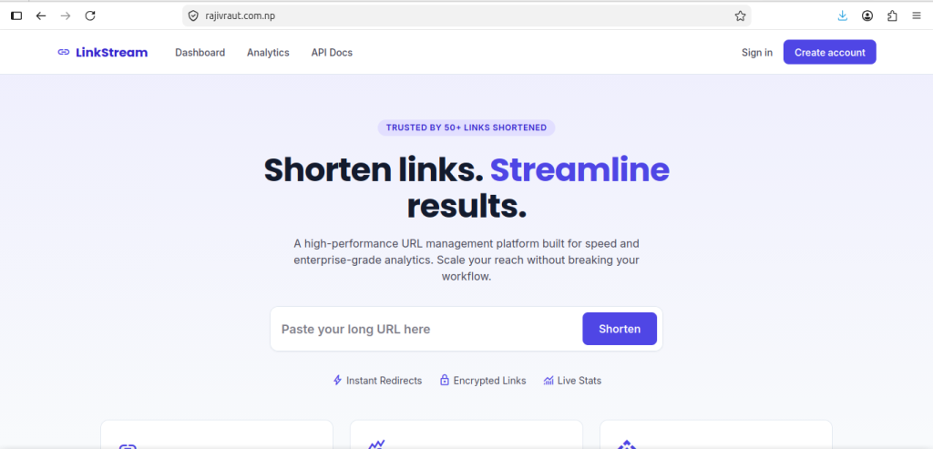 SIte being live on the internet