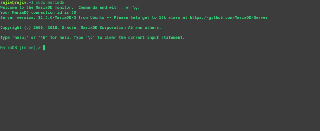 Successfully Install WordPress on Ubuntu 26.04 with Nginx 11 mariadb login shell