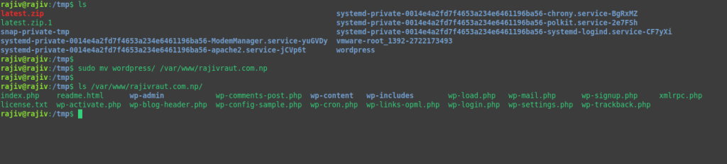 Effortlessly deploy a Production-Ready WordPress on Ubuntu 26.04 using LAMP Stack 21 Moving the wordpress files to the domain directory