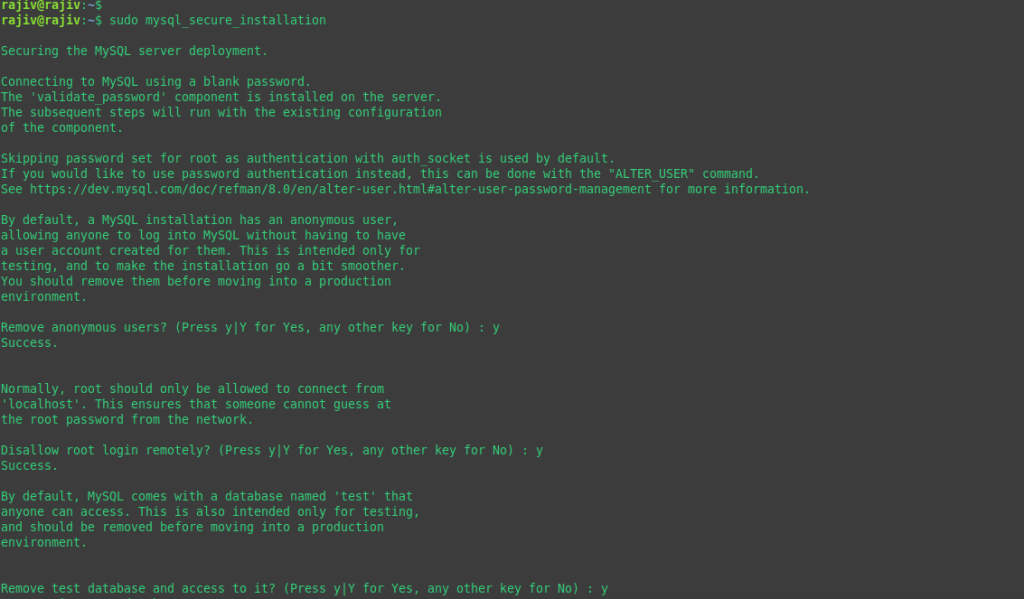 Effortlessly deploy a Production-Ready WordPress on Ubuntu 26.04 using LAMP Stack 12 configuring mysql security