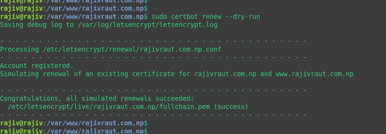 Effortlessly deploy a Production-Ready WordPress on Ubuntu 26.04 using LAMP Stack 36 Verifying the automatic renewal of SSL certificate