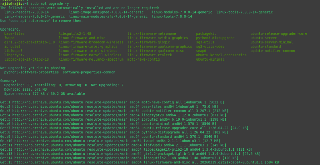 Seamlessly Deploy a MERN Application on Ubuntu with Nginx, PM2, MongoDB, and SSL 6 Upgrading the packages to the newer versions