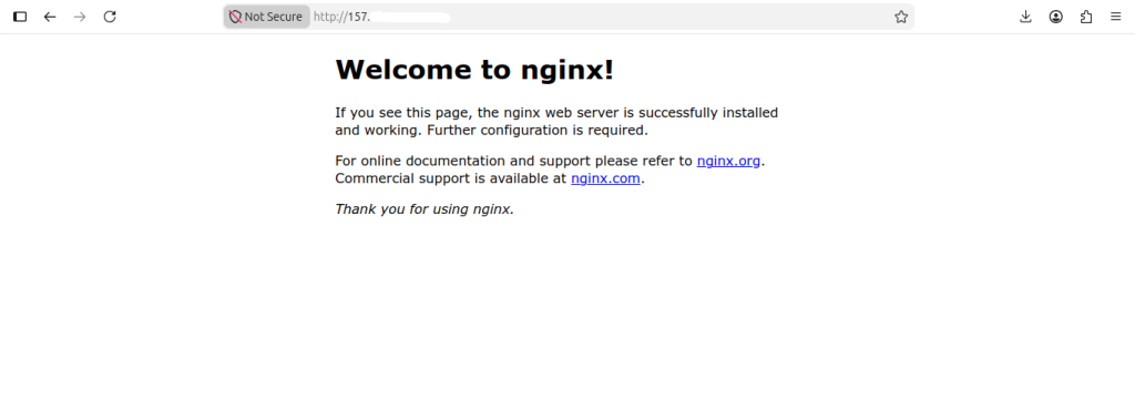 Successfully Install WordPress on Ubuntu 26.04 with Nginx 8 Verifying whether nginx web server is working or not